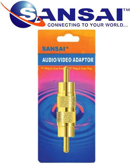SANSAI RCA Gold Plated Plug To Plug Adaptor